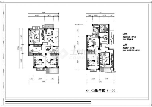 福州某住宅规划设计方案施工图-图二