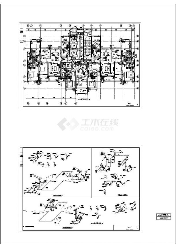 [广东]超高层住宅小区给排水cad施工图纸106张（7栋楼）-图二