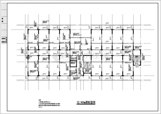 7940.81㎡11层剪力墙单身公寓建筑施工cad图，共十三张-图二