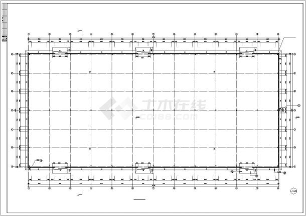 厂房设计_长97.79米 宽44.59米 单层4396平米钢结构体育用品制造厂房建施【平立剖 大样 说明】CAD设计施工图纸-图一