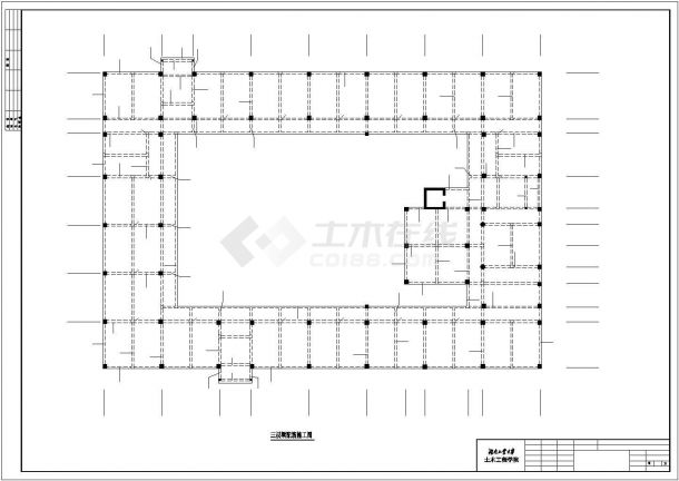 北京朝阳区某科技公司6层框架结构研发办公楼结构设计CAD图纸-图二