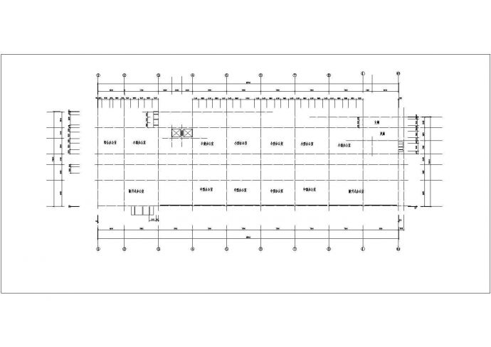 焦作市某建筑公司9400平米8层框架结构办公楼平立剖面设计CAD图纸_图1