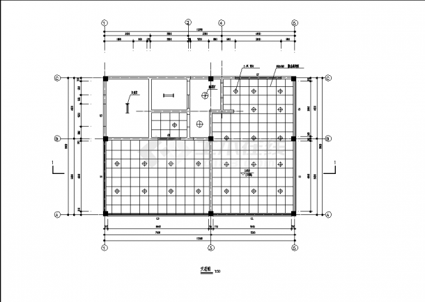 116平米宿城区公共厕所建筑设计施工cad图纸-图二