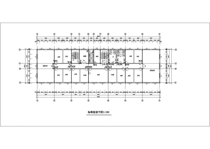 沈阳市某单位9900平米12层框架结构办公楼建筑设计CAD图纸_图1