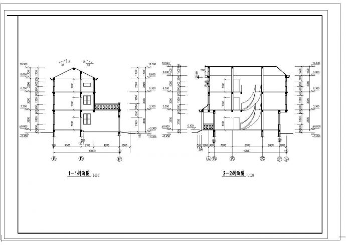 某地多层私宅楼建筑结构设计施工图纸_图1
