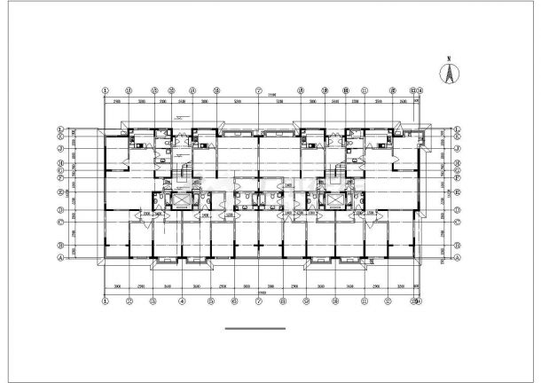 某10层框架结构住宅楼平立剖面设计CAD图纸（1层4户/含阁楼）-图二