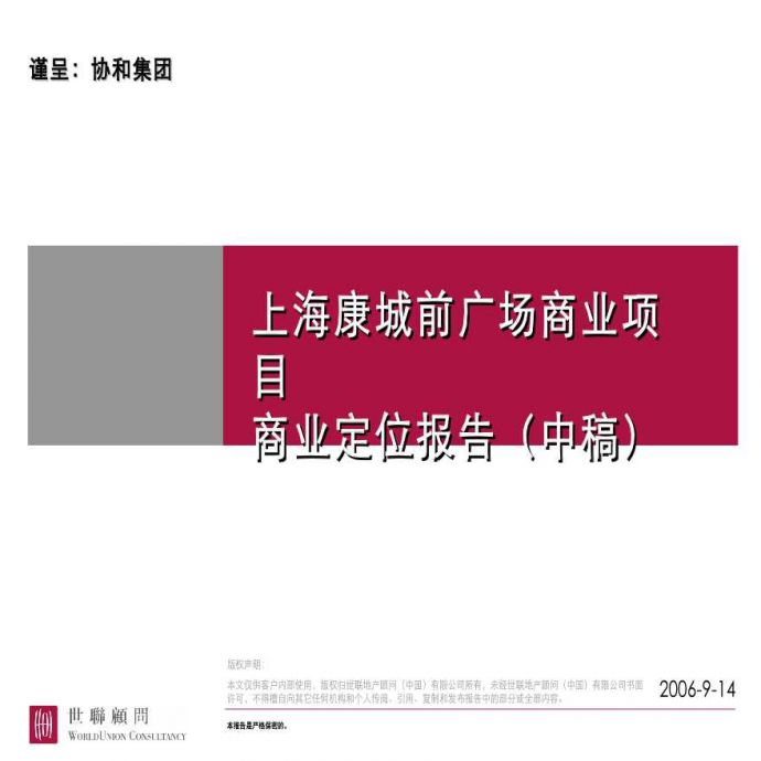 上海康城前广场项目商业定位报告_图1