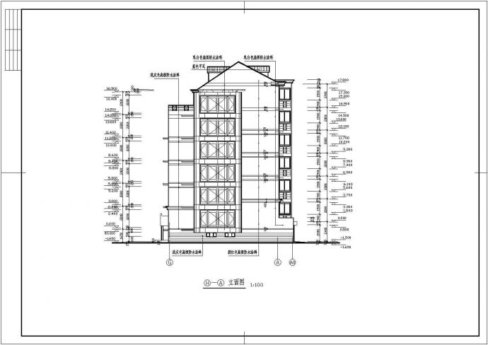 某带地下车库高层住宅楼建筑方案设计施工CAD图纸_图1