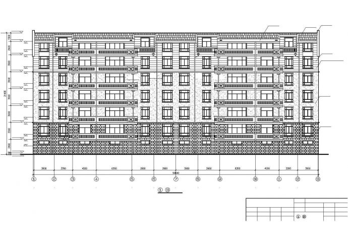 南昌市某小区3300平米6层框架结构住宅楼全套建筑设计CAD图纸_图1