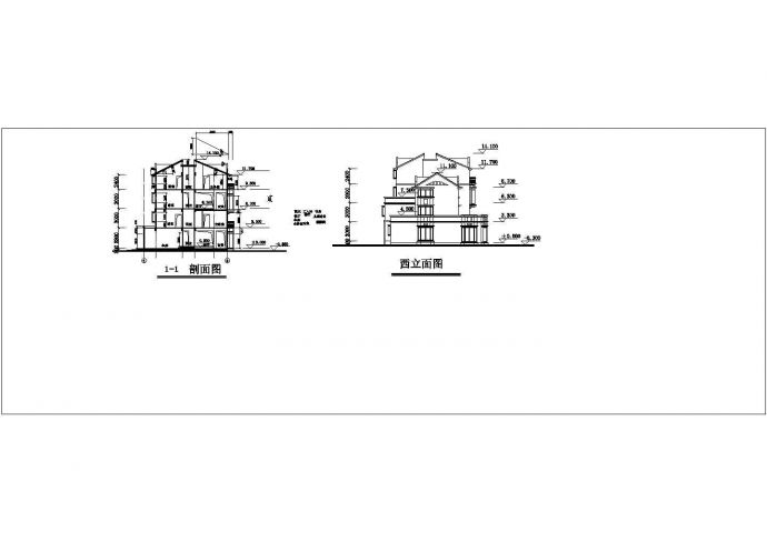 某城市低层连排住宅建筑方案设计施工CAD图纸_图1