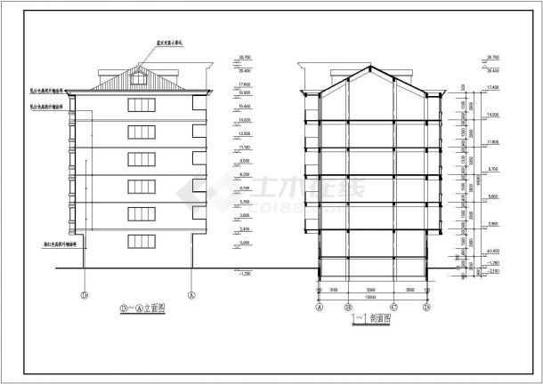 某市区高档小区住宅楼建筑方案设计施工CAD图纸-图一
