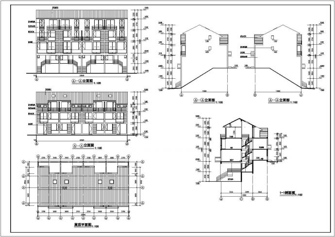 某市区商业多层民居住宅楼建筑方案设计施工CAD图纸_图1