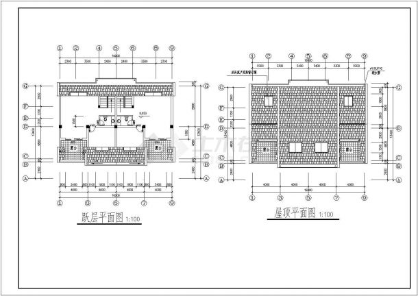 某市中心商业多层经济住宅楼建筑方案设计施工CAD图纸-图二