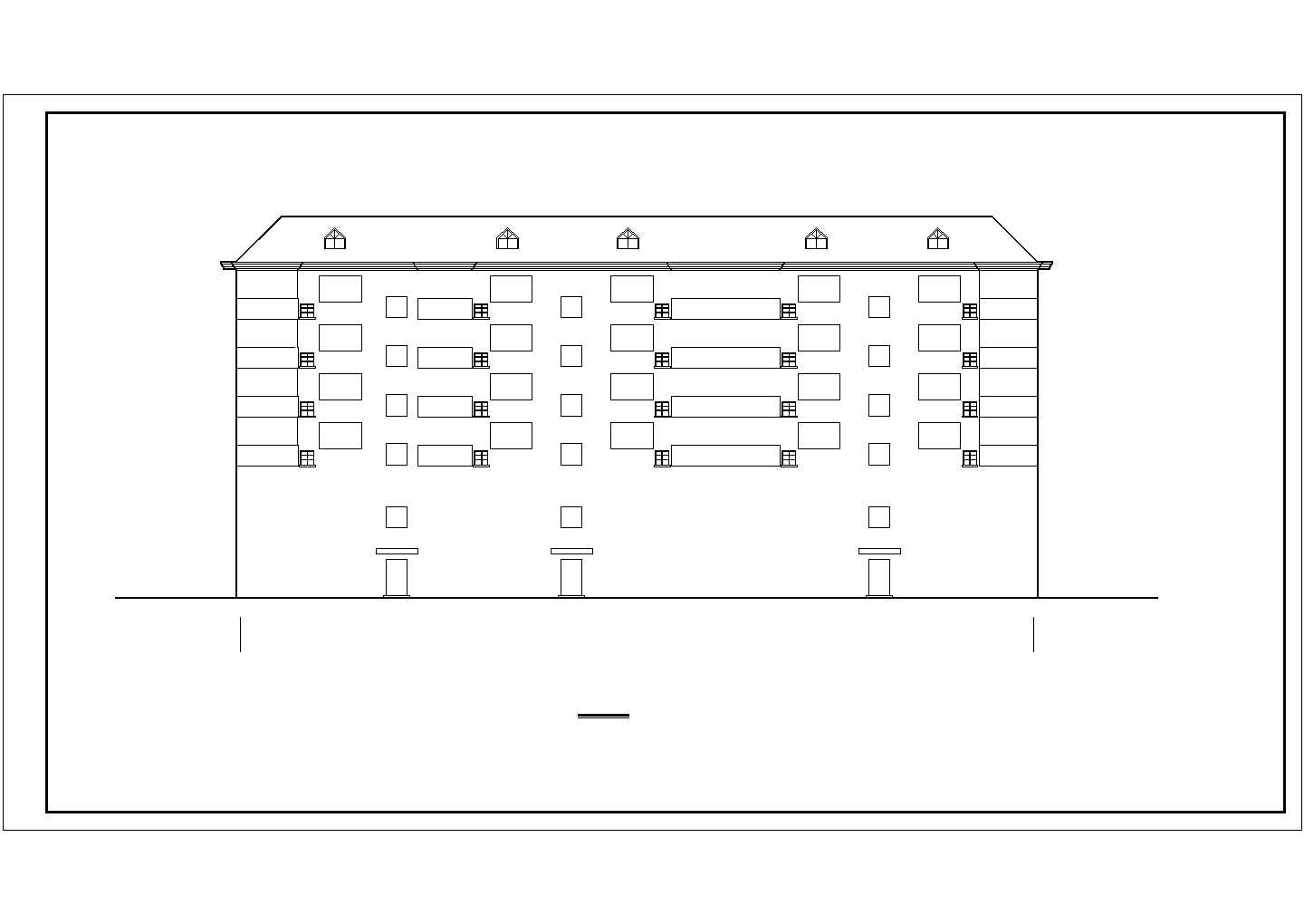 某商业圈底商住宅楼建筑方案设计施工CAD图纸