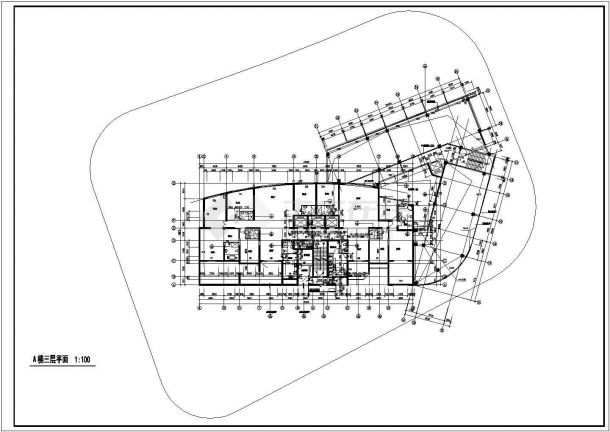 某地区经典高层住宅楼建筑方案设计施工CAD图纸-图一
