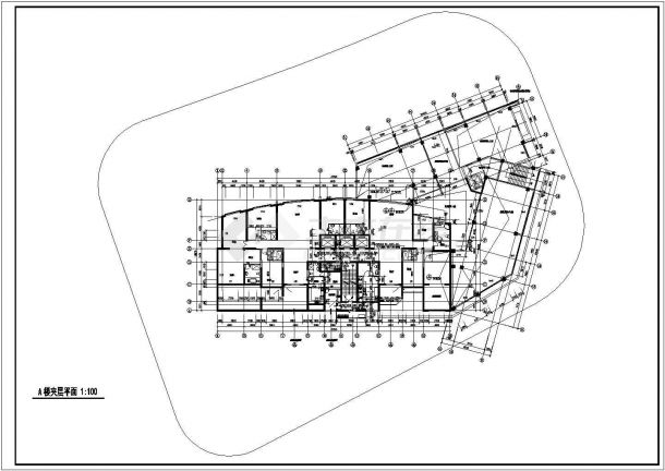某地区经典高层住宅楼建筑方案设计施工CAD图纸-图二