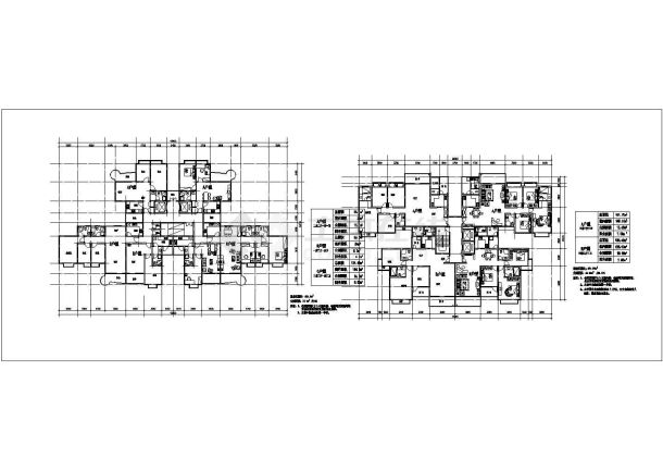 某现代小区高层住宅楼建筑方案户型设计施工CAD图纸-图一