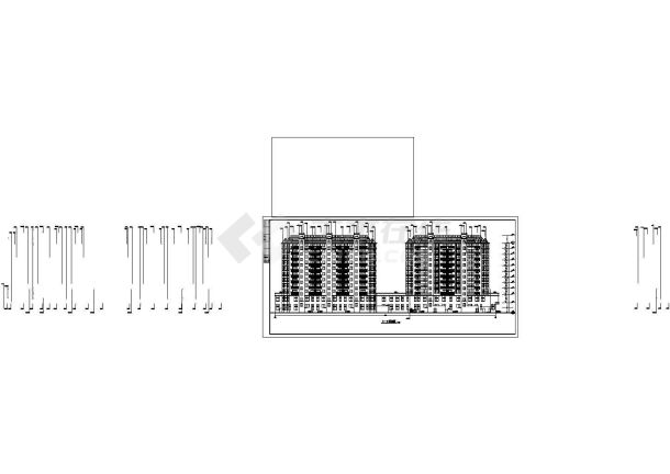 某市中心小区高层住宅楼建筑方案设计施工CAD图纸-图一