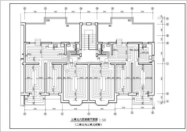 某地-1+6层4352.7平米住宅楼地板辐射采暖设计施工图-图一