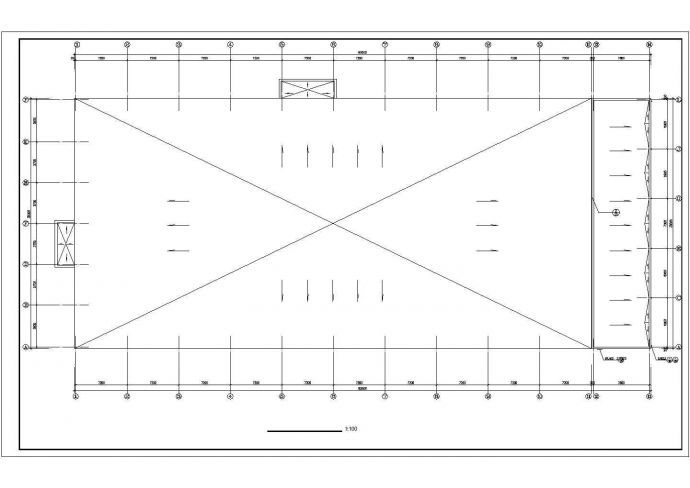 3138.48平米局部二层海珍品养殖大棚建筑施工图设计CAD设计施工图纸_图1