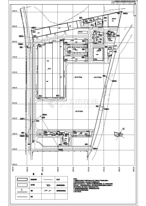 某厂区规划总平面图5张CAD设计施工图纸-图二