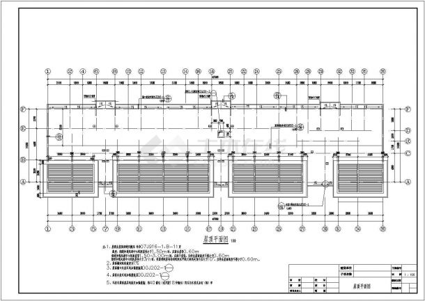 哈尔滨某现代化小区3160平米6层框架结构住宅楼建筑设计CAD图纸-图一