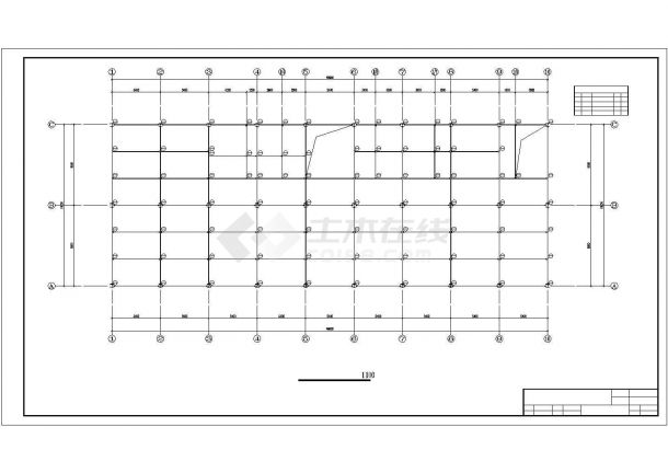 北京朝阳区某市政单位5层框混结构办公楼全套结构设计CAD图纸-图二