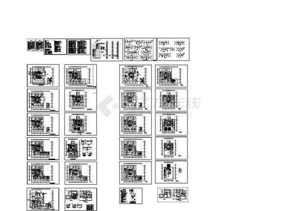 十一层办公楼VRV空调通风排烟设计cad图，共二十八张-图一