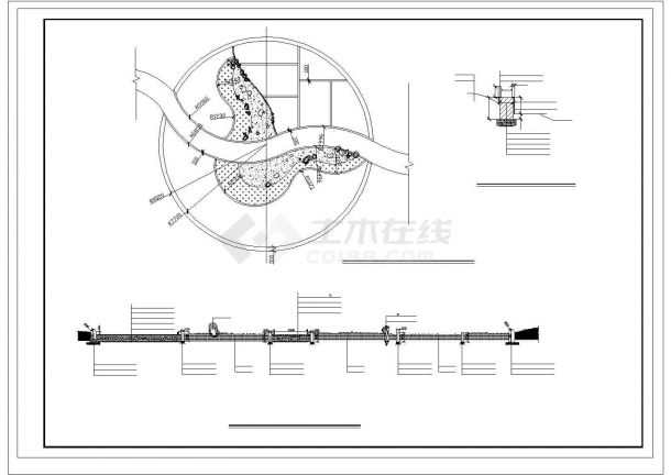 公园广场绿化CAD图纸-休闲广场及挡土墙施工图-图一