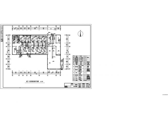 山东某护理学院楼地下室空调平面图设计_图1