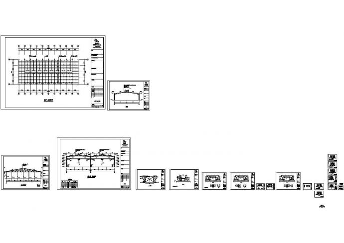 钢结构气楼工程设计CAD图（剖面图 材料分析表）_图1