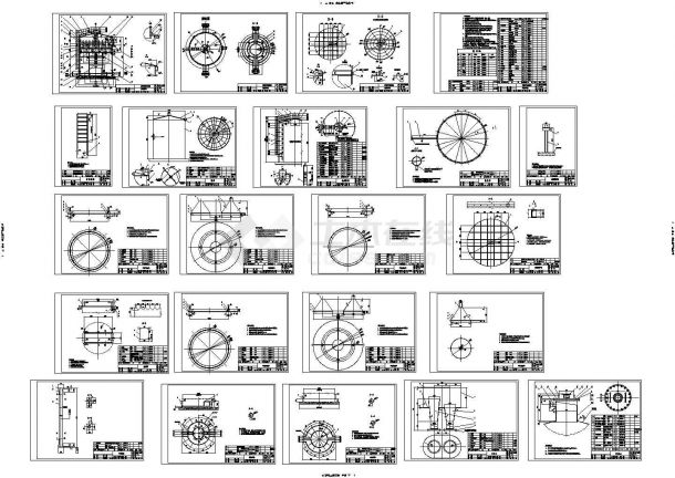 某工程EGSB型厌氧反应器设计cad全套加工图纸（含设计说明，21张图）-图一