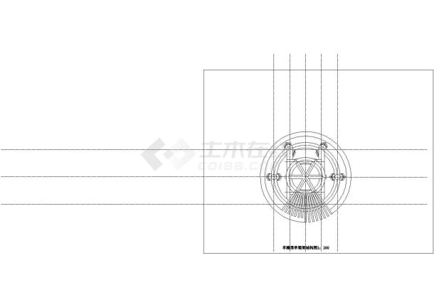 单檐圆亭设计CAD结构图-图一