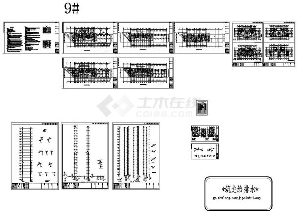 高层住宅小区给排水全套施工图纸（含地下室、5栋楼）-图一