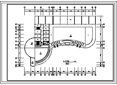 客运站设计_3000平米某县城四层长途汽车客运站施工cad图纸-图一
