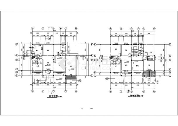 480平米3层混合结构单体别墅全套建筑CAD设计图纸-图一