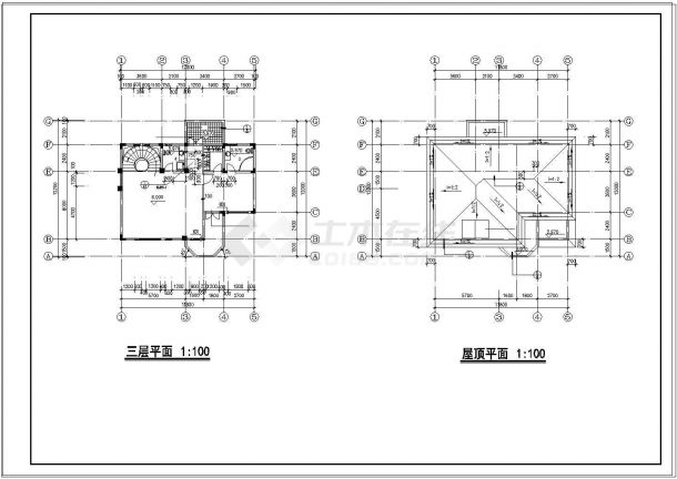 海舟公寓楼CAD建筑全套施工图纸-图二