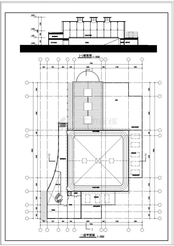 吉林省XX博士后公寓建筑详细CAD设计施工图纸-图一