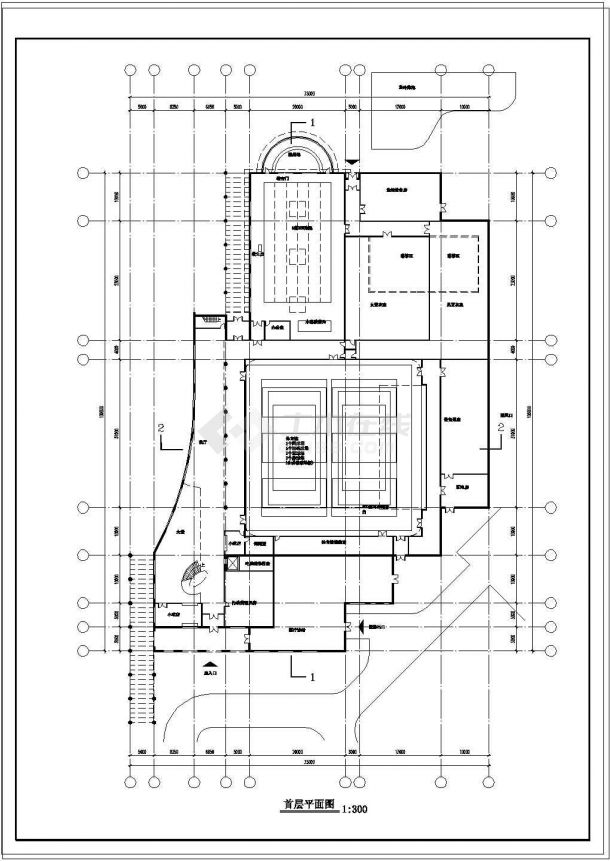 吉林省XX博士后公寓建筑详细CAD设计施工图纸-图二