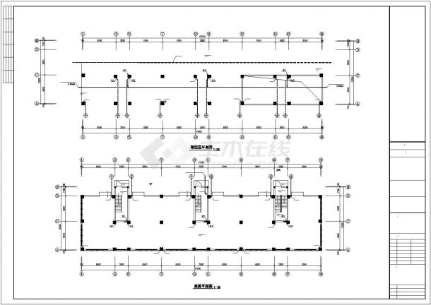 某1架空+6层(1梯2户3单元)教师公寓楼给排水设计cad施工图（含设计说明）-图二