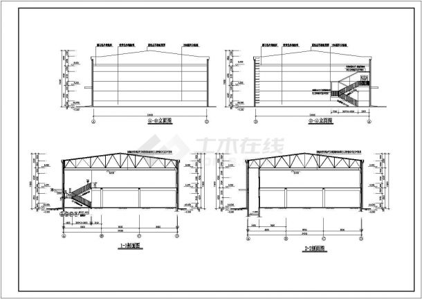某2层框架结构生产车间设计cad全套建筑施工图（含设计说明）-图一