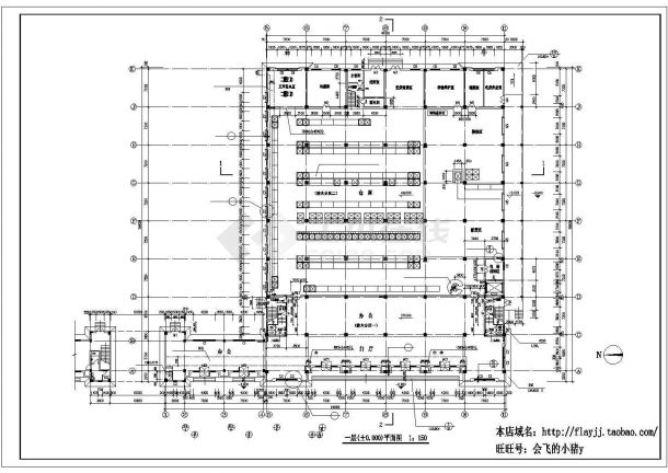 厂房设计_长66米 宽59.7米 5层L型厂房车间建筑施工图CAD设计施工图纸-图二
