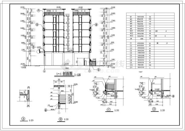 某地小高层住宅建筑全套CAD设计施工图纸-图一