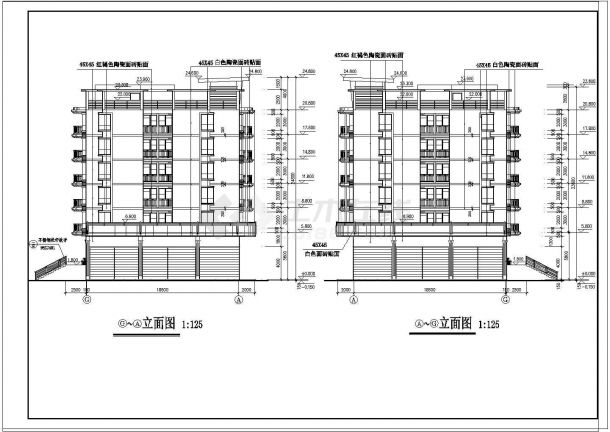 某地小高层住宅建筑全套CAD设计施工图纸-图二