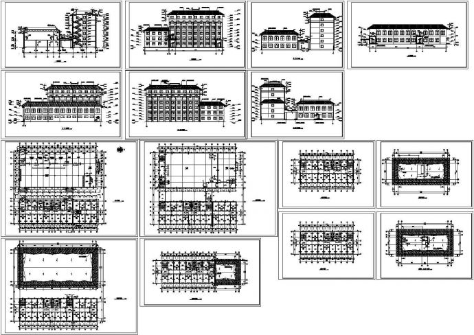 某学校综合楼建筑整套设计cad施工图_图1