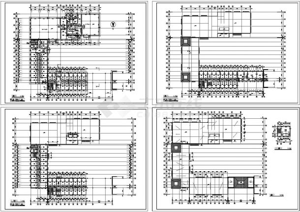 某中学学校建筑设计cad平面施工图-图二