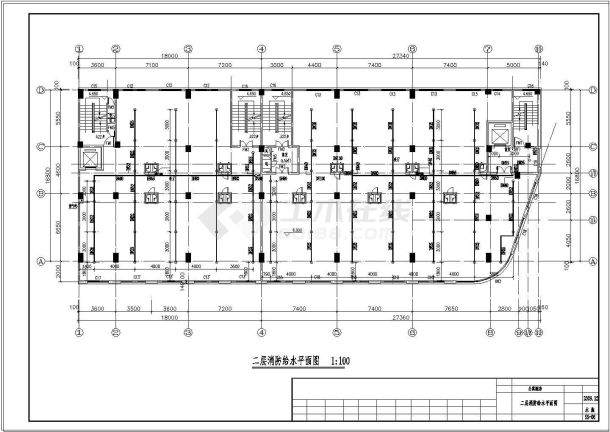 浙江某十层酒店公寓给排水全套cad施工图纸-图二