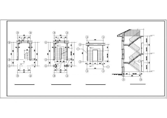 二层成套别墅建筑cad设计施工图纸_图1