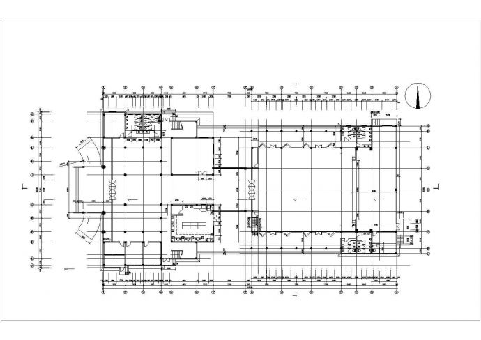 重庆市某休闲酒店1500平米3层框架结构会议中心平立剖面设计CAD图纸_图1