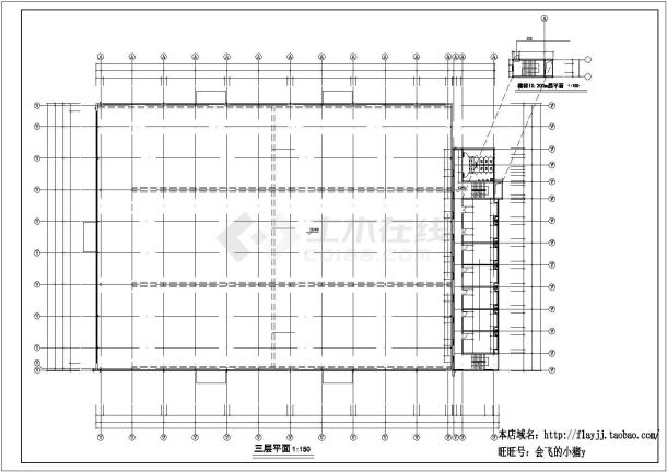 厂房设计_3层4463.92平米全钢结构机电公司厂房建施CAD设计施工图纸-图二